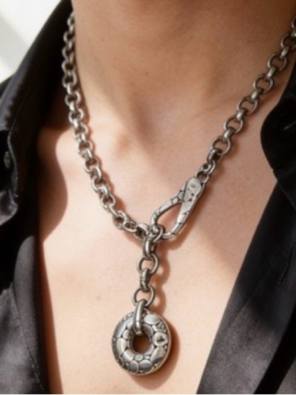 John Hardy Kali Pebble Donut Necklace
